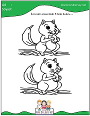 okul öncesi İki Resim Arasındaki Farkı Bul